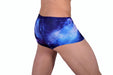 SMU Abstract mini Boxer Brief sporty cut Blue mix  P01705 H41