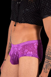 SMU Aristocrat Lace Sheer Mini boxer Purple 100705