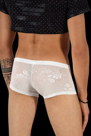 SMU Aristocrat Lace Sheer Mini boxer White 100705 H52