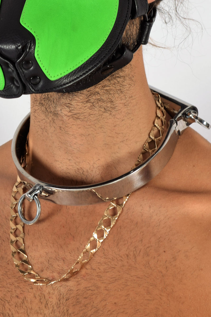 SMU High grade Shiny Stainless Rigid steel Collar  1