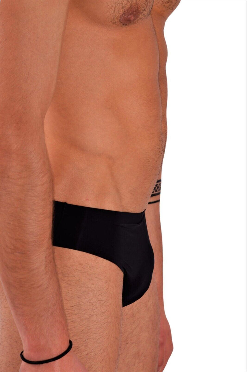 SMU ICE Briefs Sexy Stretchy Silky Second Skin total c-through When Wet Black
