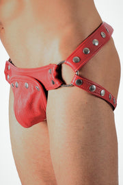 SMU  Leather kit harness and  jock removable cod piece  ajustable 32/38 waist 1