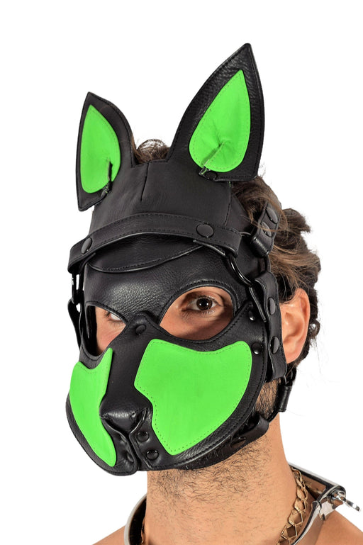 SMU Leather Mascarade halloween Mask Green 20