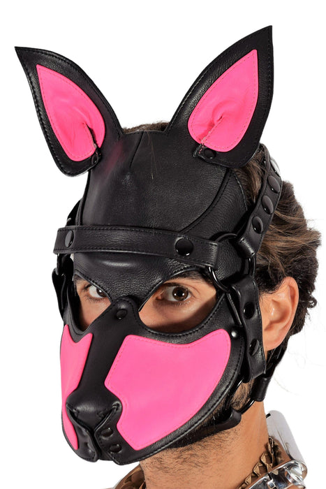 SMU Leather Mascarade halloween Mask Pink 20