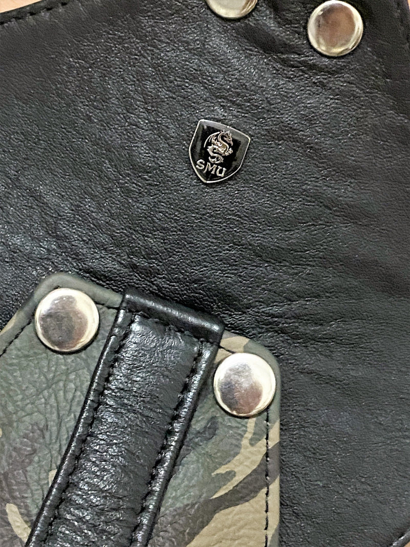 SMU  Leather wrestler thong bib removable cod piece  ajustable 32/38 waist 1