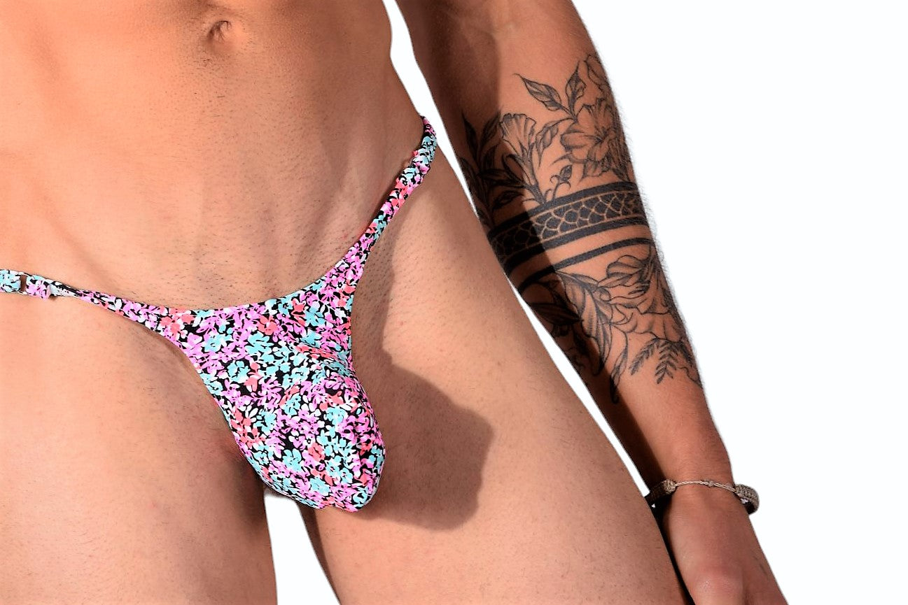 SMU Mens Fresh Bouquet Tiny Swim and Tanning O-Ring Thong —  SexyMenUnderwear.com