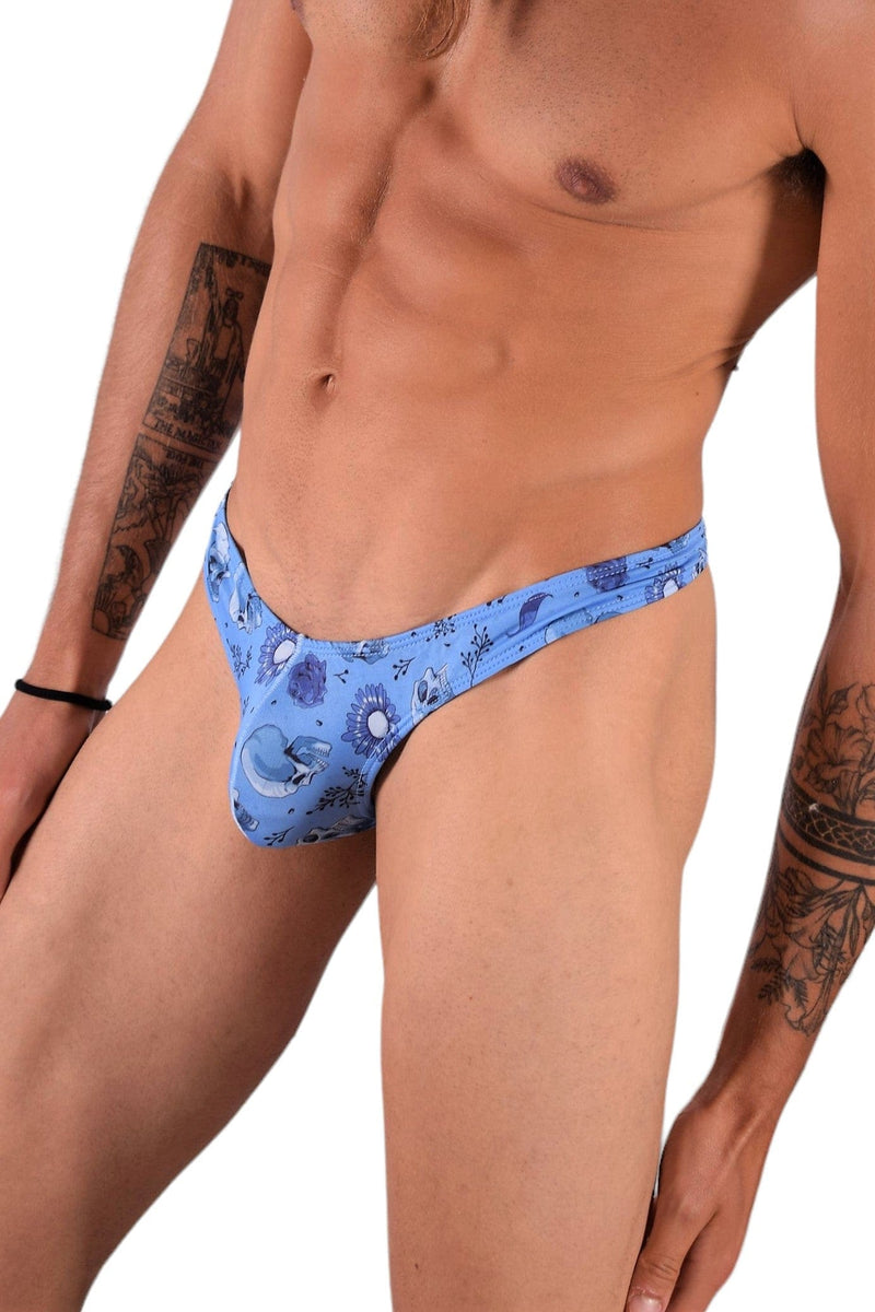 SMU PRE-BOOK  Skulls Tanning Thong Blue  sku06