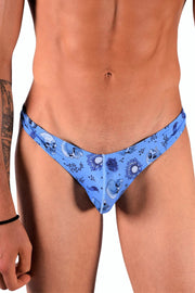 SMU PRE-BOOK  Skulls Tanning Thong Blue  sku06