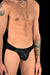 SMU Rave Peekaboo Removable Leather Pouch Brief Black 30