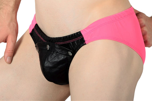 SMU Rave Peekaboo Removable Leather Pouch Brief Pink 31