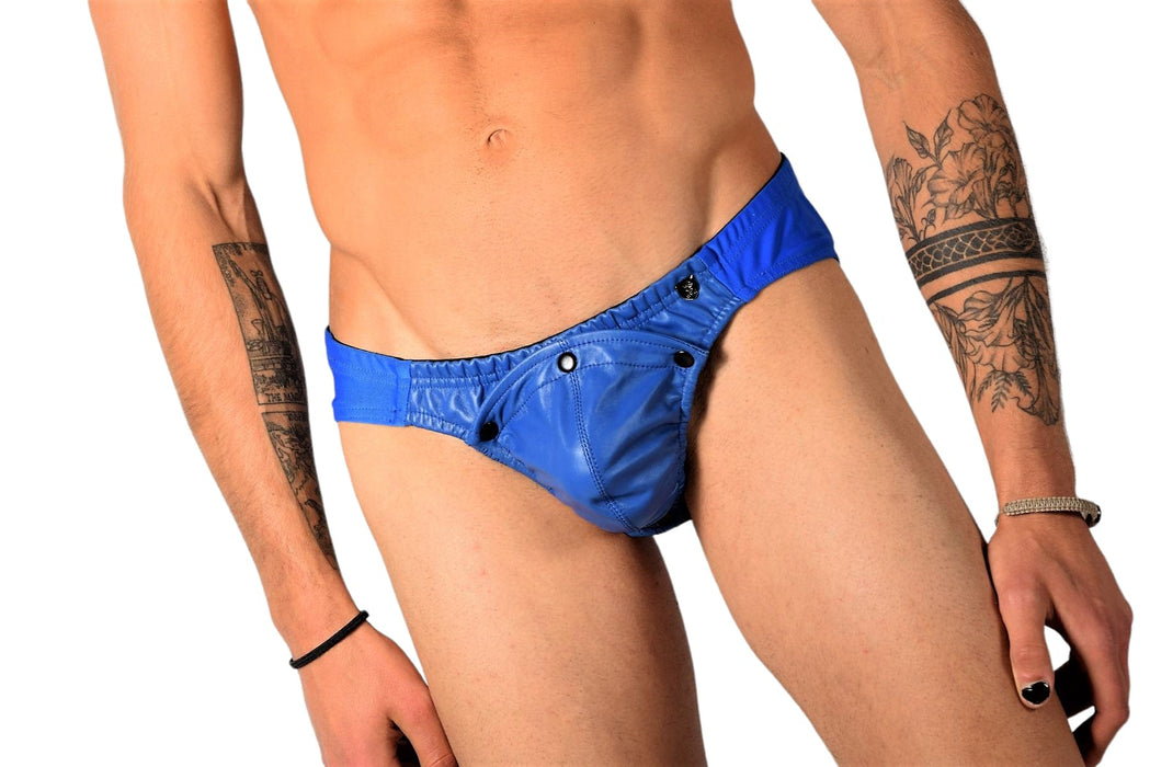 SMU Rave Peekaboo Removable Leather Pouch Brief Royal 29
