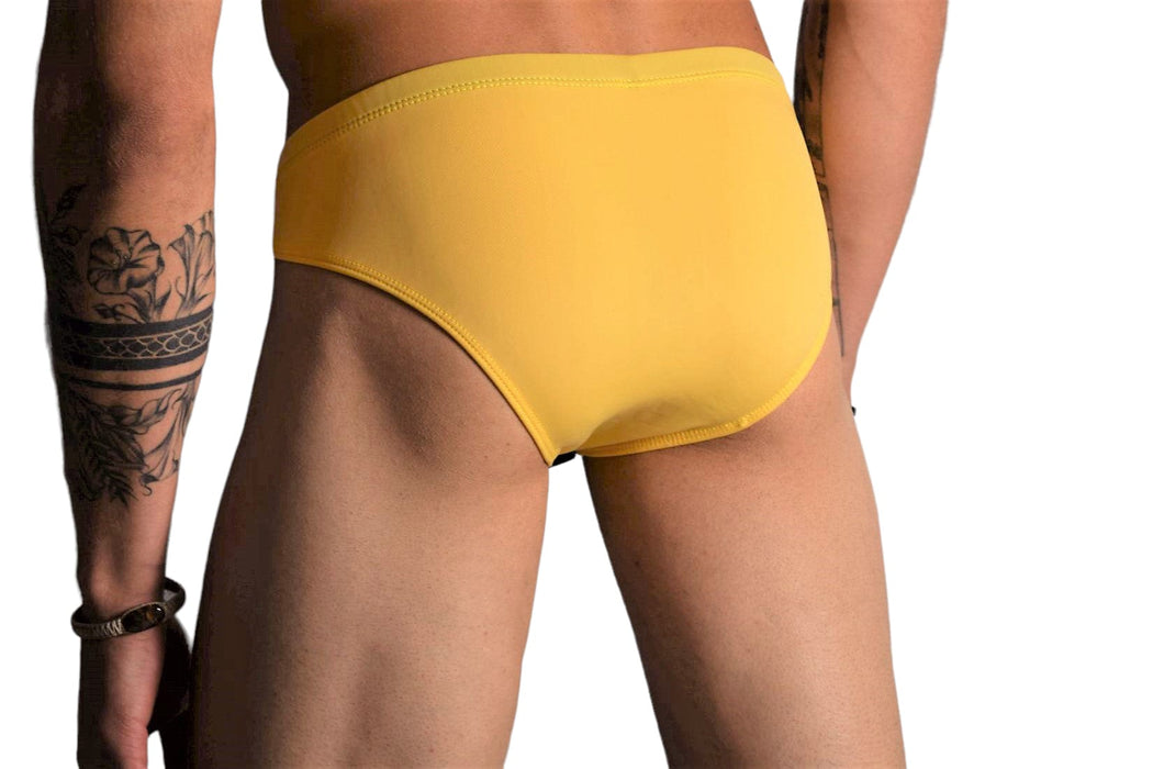 SMU Rave Peekaboo Removable Leather Pouch Brief Yellow 33