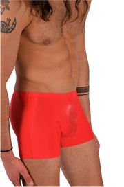 SMU sexy Underwear Skin Boxer Thin Stretchy  Silky Ice seethrough when wet Red
