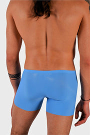 SMU super sexy Underwear Skin Boxer Thin Stretchy Sexy Silky  Ice Blue