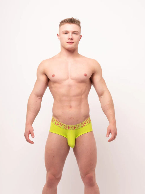 SUKREW Apex Brief Low-Rise Front Cupping Pouch Lime Briefs 38