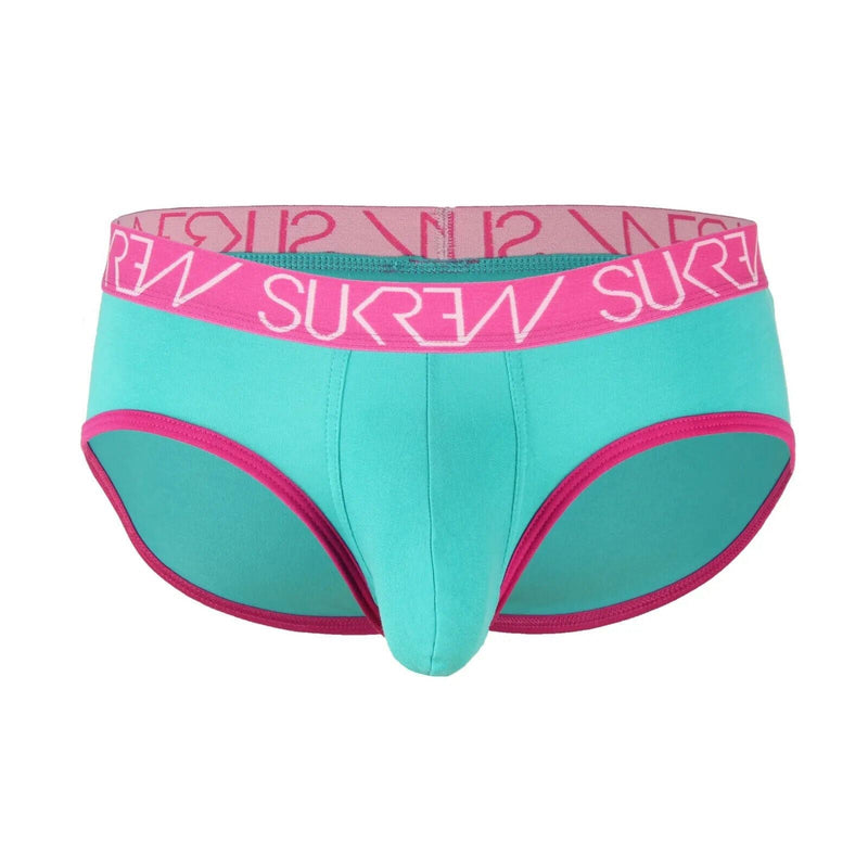 SUKREW Apex Brief Unlined Stretchy Cupping Pouch Low-Rise Briefs Pool Blue 37