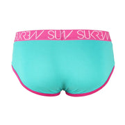 SUKREW Apex Brief Unlined Stretchy Cupping Pouch Low-Rise Briefs Pool Blue 37