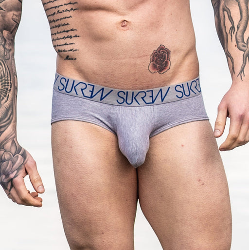 SUKREW Apex Brief With Rounded Cupping Pouch Low-Rise Briefs Grey/Marl 18