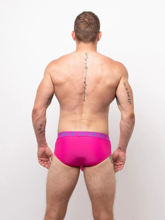 SUKREW Apex Briefs Low-Rise Front Brief Rounded Cupping Pouch Hot Pink 47