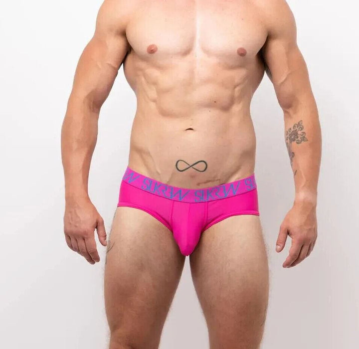SUKREW Apex Briefs Low-Rise Front Brief Rounded Cupping Pouch Hot Pink 47
