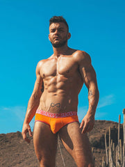 SUKREW Apex Low-Rise Brief Unlined Stretchy Rounded Pouch Sunrise Orange 21
