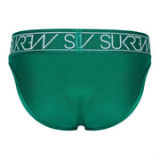 SUKREW Classic Brief High-Cut Contoured Pouch Shiny Green Emerald Briefs 35