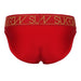 SUKREW Classic Briefs High-Cut Contoured Pouch Shiny Ruby Red Brief 46