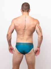 SUKREW Classic Briefs High-Cut Contoured Pouch Shiny Topaz Blue Brief 46
