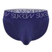 SUKREW Classic Cotton High-Cut Briefs With Large Contoured Pouch Indigo 54