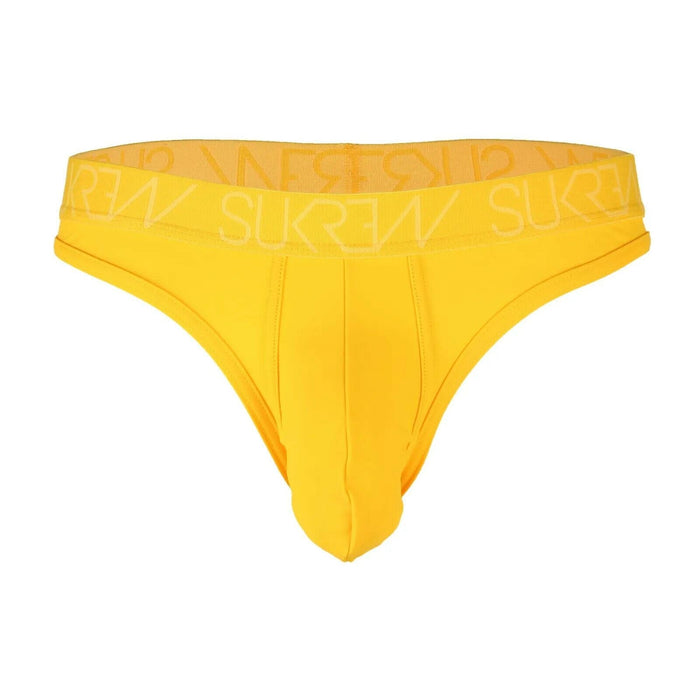 SUKREW Classic Thong Extra Stretch Contoured Pouch Yellow Thongs 33
