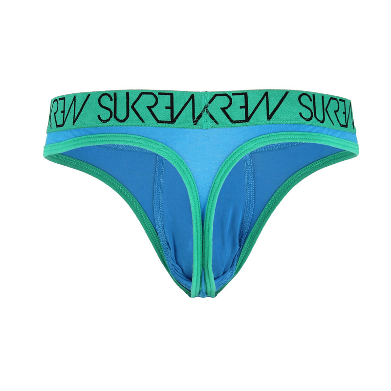 SUKREW Classic Thong With Large Contoured Pouch Sexy Thongs Ocean Blue