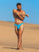 SUKREW Sexy Swim-Thong TORRENT Rounded Contour Pouch Flexible Swimwear Aqua 36
