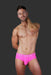 Sukrew Sukrew Brief Henley Apex Briefs Soft & Silky Breathable Slips Neon Pink 9