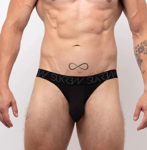 SUKREW Tanga Briefs Large Contour Pouch With Open Side Extra Stretch Black 14