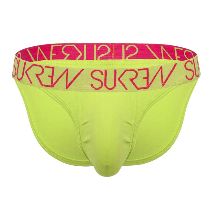 SUKREW Tanga Briefs Large Contoured Pouch Unlined Brief Lime Green 52