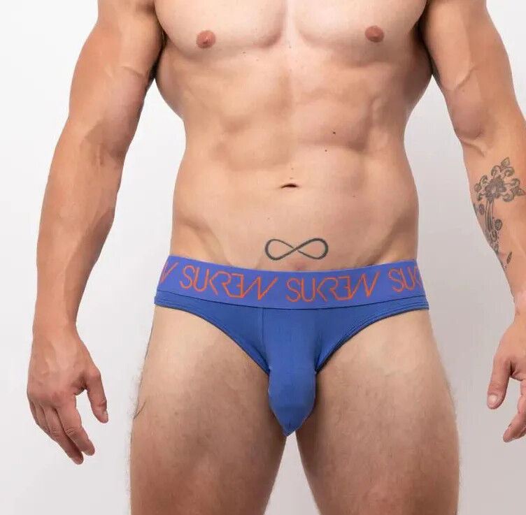 SUKREW V-Briefs Open Back With Two Lifting Straps Jockstrap Combo Royal Blue 41