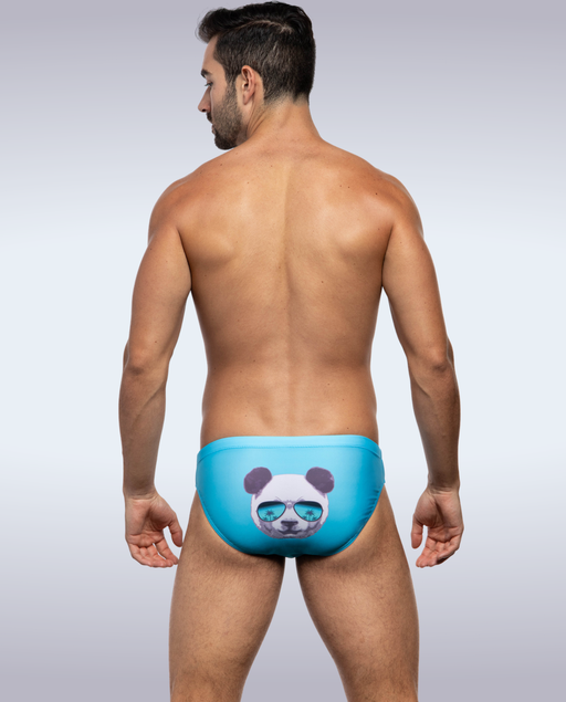 Swimsuit GARCON MODEL Swim-Brief Snug Fit Low Rise Cut Swimwear Cool Panda Blue