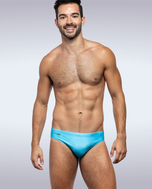 Swimsuit GARCON MODEL Swim-Brief Snug Fit Low Rise Cut Swimwear Cool Panda Blue