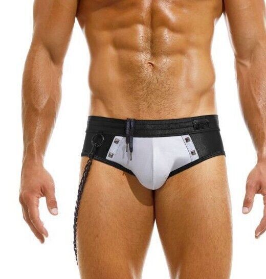 Swimwear Modus Vivendi Dark Swim-Brief Removable Chain Fast-Dry Silver GS2212 27