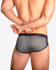 TEAMM8 Aerial Briefs Luxury & Classic 4-Way Stretch Brief Mesh Net Metal 10