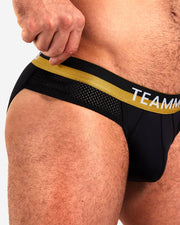 TEAMM8 Brief ZEUS With Shield-Like Pouch Mesh Bands Briefs Black 6
