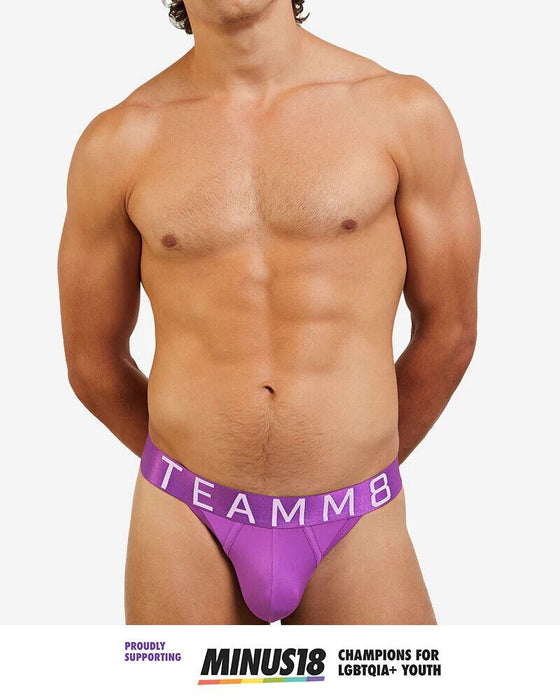 TEAMM8 Spartacus Pride Thong Low Rise Quick-Dry Thongs Purple 17