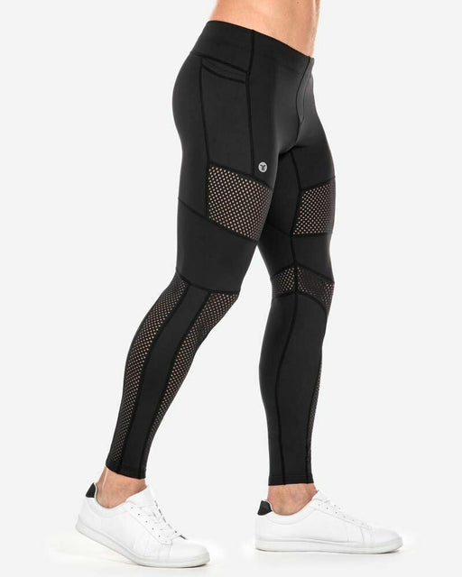 TEAMM8 Stetch Legging AXIS Mesh Tight Laser Cut Panel Breathable Workout Pants 2
