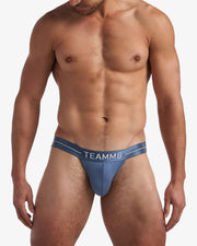 TEAMM8 Tanga-Brief Superior Micro-Modal & Quick Dry Sport Briefs Slate Blue 24