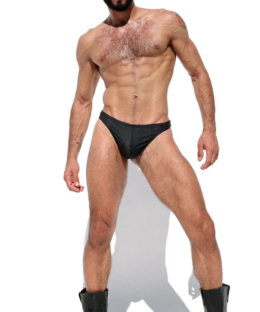 Thong Tom of Finland By RUFSKIN Razor Perforated Rubberized Spandex