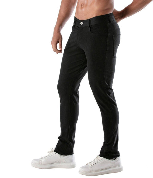 TOF PARIS Chino Pants Low-Rise Stretchy Cotton 5-Pockets Patriot Classy Black
