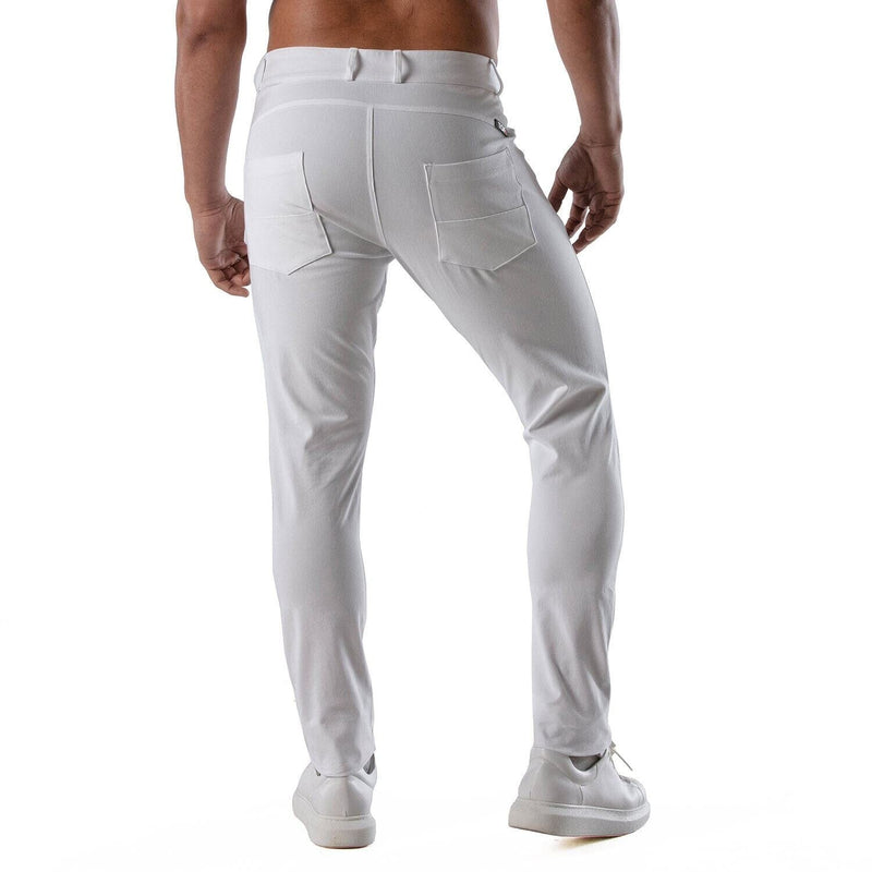 TOF PARIS Chino Pants Low-Rise Stretchy Cotton 5-Pockets Patriot Classy White