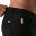 TOF PARIS Chino Short PATRIOT Mid-Thigh Shorts Low Waist & Tight Fit Black