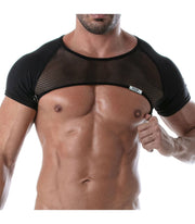 TOF PARIS Circuit  Full Harness Mesh Half Crop-Top Transparent Black 89