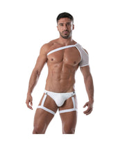 TOF PARIS Circuit Leg Harness Imitating Garter Belts Elastic Thigh White 89